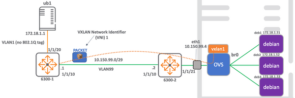 Docker, Openvswitch & Aruba VXLAN Network Build